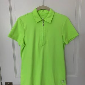 JoFit short sleeve polo in Neon Green.